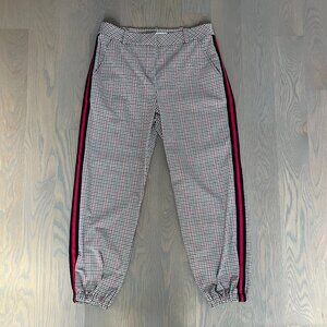Trina Turk Womens Arquette Plaid Jogger Pants